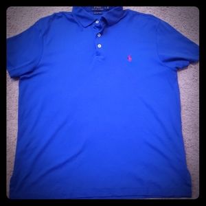 Polo by Ralph Lauren Blue Golf Shirt w/ Red Horse